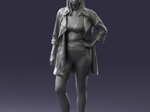 000341 Woman in Light Coat 3D Scan 0427 3dp 3D Print Model