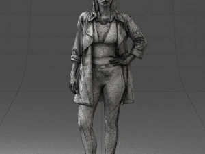 000341 Woman in Light Coat 3D Scan 0427 3dp 3D Print Model