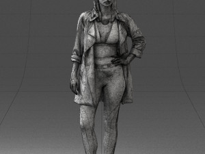 girl in white jacket 0427 3d print ready 3D प्रिंट मॉडल