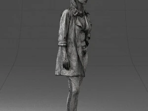 000341 Woman in Light Coat 3D Scan 0427 3dp 3D Print Model