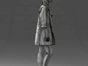 000341 Woman in Light Coat 3D Scan 0427 3dp 3D Print Model