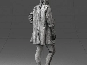 000341 Woman in Light Coat 3D Scan 0427 3dp 3D Print Model
