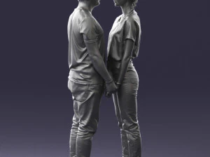000340 Couple Holding Hands 0316 3dp 3D Print Model