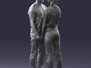 000340 Couple Holding Hands 0316 3dp 3D Print Model