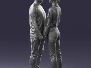 000340 Couple Holding Hands 0316 3dp 3D Print Model