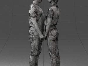 000340 Couple Holding Hands 0316 3dp 3D Print Model