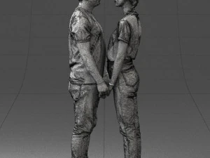 000340 Couple Holding Hands 0316 3dp 3D Print Model