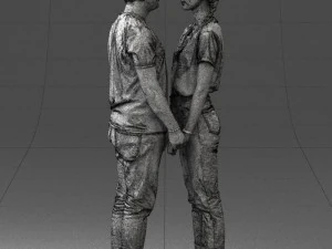 000340 Couple Holding Hands 0316 3dp 3D Print Model