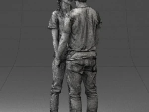 000340 Couple Holding Hands 0316 3dp 3D Print Model