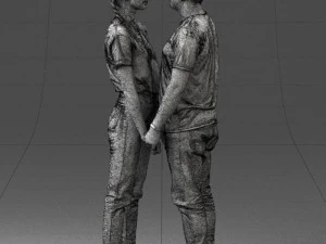 000340 Couple Holding Hands 0316 3dp 3D Print Model