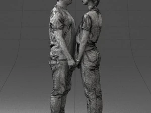 000340 Couple Holding Hands 0316 3dp 3D Print Model