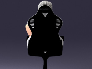 000141 Woman Sitting on Gaming Chair 0626 3D Model