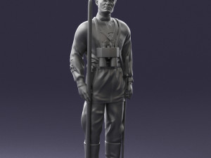 000104 Soviet Soldier Historical Character 0116 3dp 3D Print Model