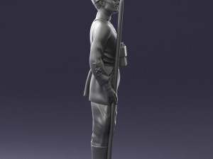 000104 Soviet Soldier Historical Character 0116 3dp 3D Print Model