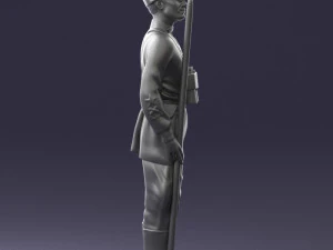000104 Soviet Soldier Historical Character 0116 3dp 3D Print Model