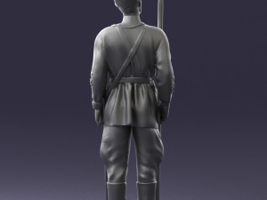 000104 Soviet Soldier Historical Character 0116 3dp 3D Print Model