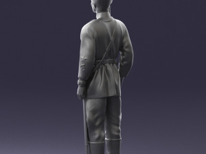 000104 Soviet Soldier Historical Character 0116 3dp 3D Print Model