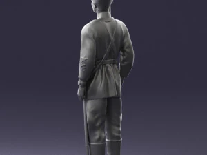 000104 Soviet Soldier Historical Character 0116 3dp 3D Print Model