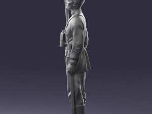 000104 Soviet Soldier Historical Character 0116 3dp 3D Print Model
