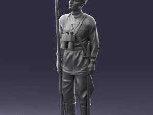 000104 Soviet Soldier Historical Character 0116 3dp 3D Print Model