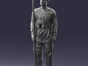 000104 Soviet Soldier Historical Character 0116 3dp 3D Print Model