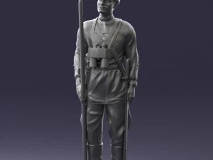 000104 Soviet Soldier Historical Character 0116 3dp 3D Print Model
