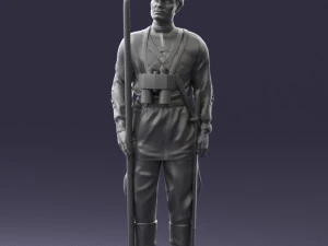000104 Soviet Soldier Historical Character 0116 3dp 3D Print Model