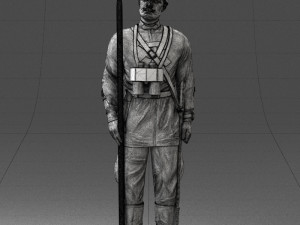 000104 Soviet Soldier Historical Character 0116 3dp 3D Print Model