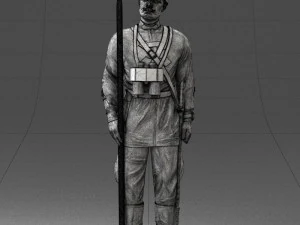 000104 Soviet Soldier Historical Character 0116 3dp 3D Print Model