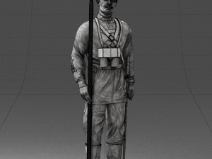 000104 Soviet Soldier Historical Character 0116 3dp 3D Print Model