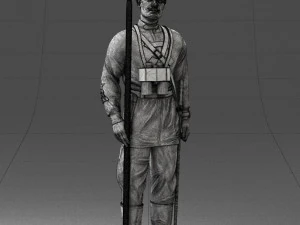 000104 Soviet Soldier Historical Character 0116 3dp 3D Print Model