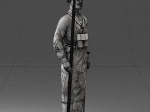 000104 Soviet Soldier Historical Character 0116 3dp 3D Print Model