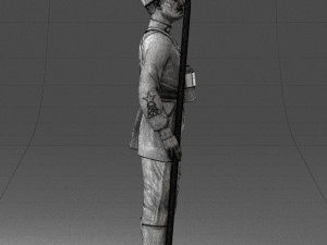 000104 Soviet Soldier Historical Character 0116 3dp 3D Print Model