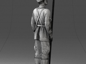 000104 Soviet Soldier Historical Character 0116 3dp 3D Print Model
