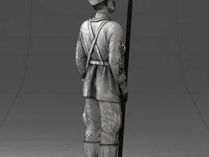 000104 Soviet Soldier Historical Character 0116 3dp 3D Print Model