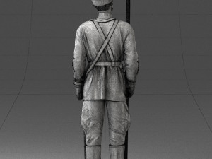 000104 Soviet Soldier Historical Character 0116 3dp 3D Print Model