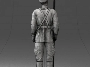 000104 Soviet Soldier Historical Character 0116 3dp 3D Print Model