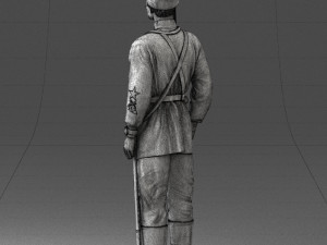 000104 Soviet Soldier Historical Character 0116 3dp 3D Print Model