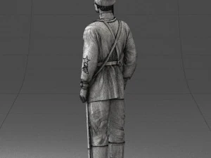 000104 Soviet Soldier Historical Character 0116 3dp 3D Print Model