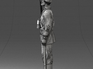 000104 Soviet Soldier Historical Character 0116 3dp 3D Print Model