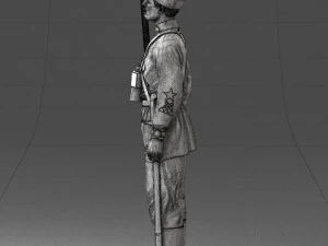 000104 Soviet Soldier Historical Character 0116 3dp 3D Print Model