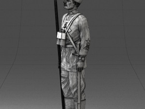 000104 Soviet Soldier Historical Character 0116 3dp 3D Print Model