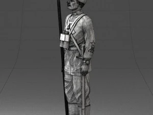 000104 Soviet Soldier Historical Character 0116 3dp 3D Print Model