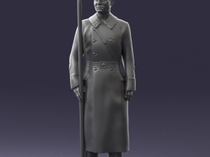 000105 Soviet Guard Soldier Historical Character 0116 3D Model