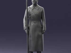 000105 Karakter Sejarah Prajurit Pengawal Soviet 0116 Model 3D