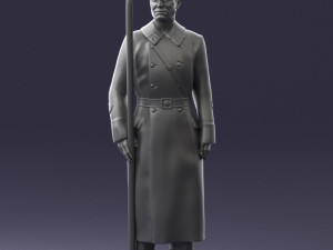 000105 Soviet Guard Soldier Historical Character 0116 3dp 3D Baskı Modeli