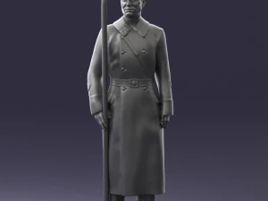 000105 Soviet Guard Soldier Historical Character 0116 3dp 3D Print Model
