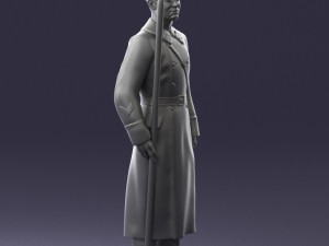 000105 Soviet Guard Soldier Historical Character 0116 3dp 3D Baskı Modeli