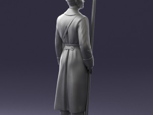 000105 Soviet Guard Soldier Historical Character 0116 3dp 3D Baskı Modeli