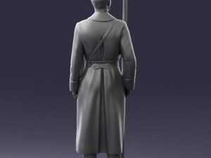 000105 Soviet Guard Soldier Historical Character 0116 3dp 3D Baskı Modeli